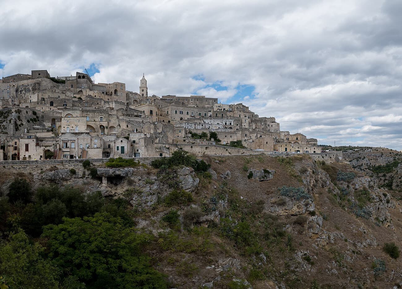 The Sassi di Matera above the ravine